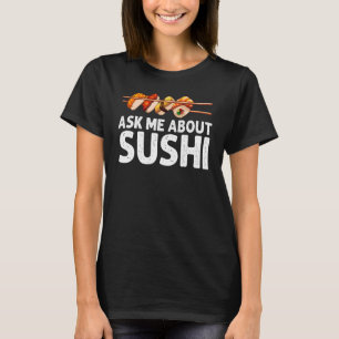 Camiseta Sushi Para Homens Mulheres Sushi Roll Vinegared Ri