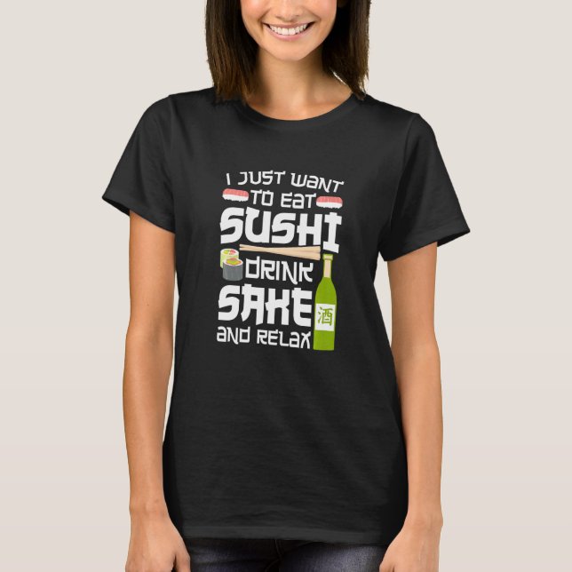 Camiseta Sushi Roll Eu Só Quero Comer Premiu Comida Japonês (Frente)