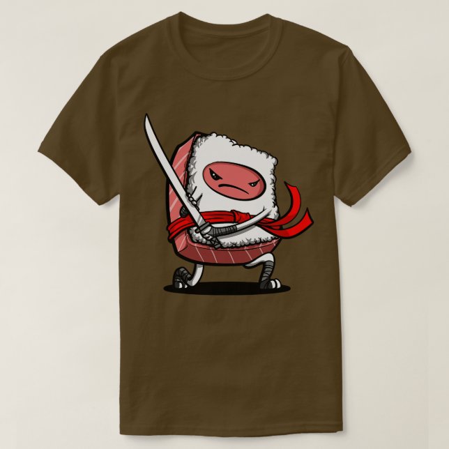 Camiseta Sushi Samurai Ninja (Frente do Design)