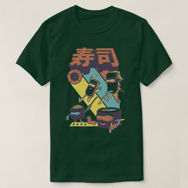 Camiseta Sushi Sentai (Frente do Design)