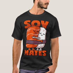 Camiseta Sushi Soul Mates com Soy Sauce Pun