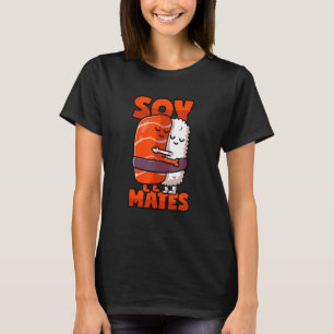 Camiseta Sushi Soul Mates com Soy Sauce Pun