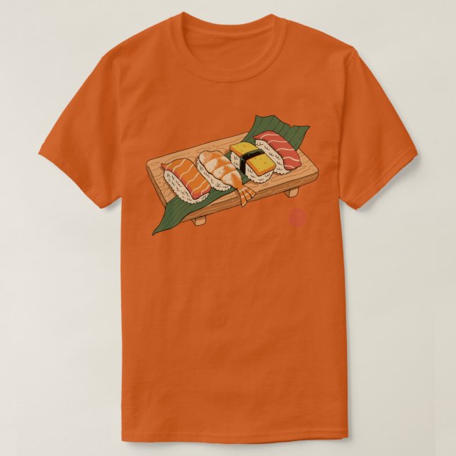 Camiseta Sushi Ukiyoe (Frente do Design)