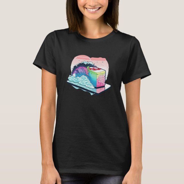 Camiseta Sushi Vaporwave - Estética Retrowave (Frente)