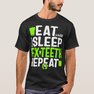Camiseta Suspensão Fi Dentes Repetir Dentista Assistente De