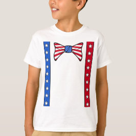 Camiseta Suspensórios e Gravata Borboleta do Dia 4 de Julho