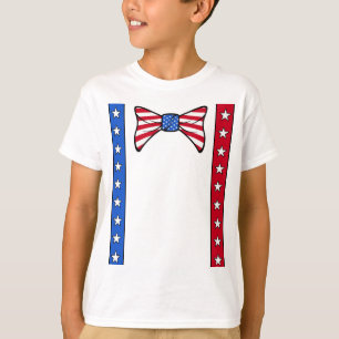Camiseta Suspensórios e Gravata Borboleta do Dia 4 de Julho