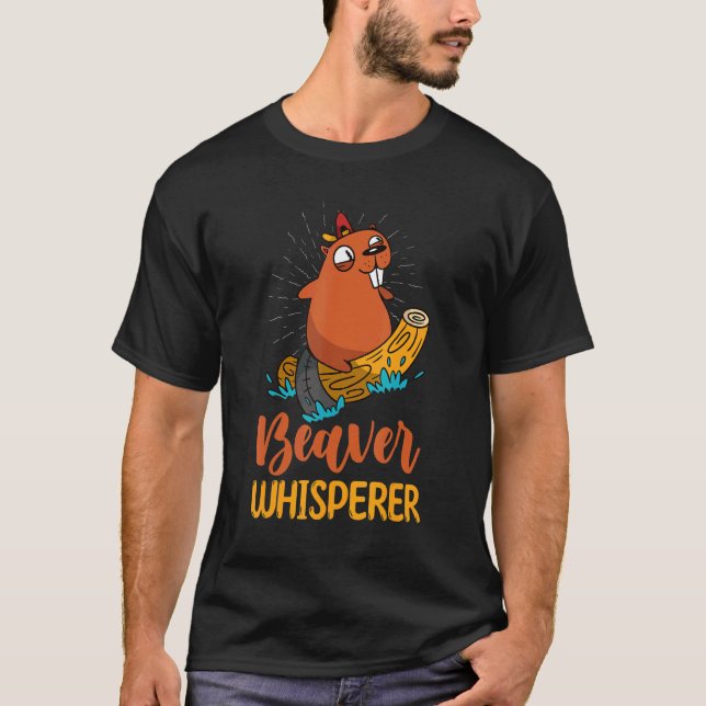 Camiseta Suspiro de castor florestal caçador (Frente)