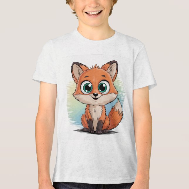 Camiseta Süßer Fuchs Cartoon | Niedliche Tier Illustration  (Frente)
