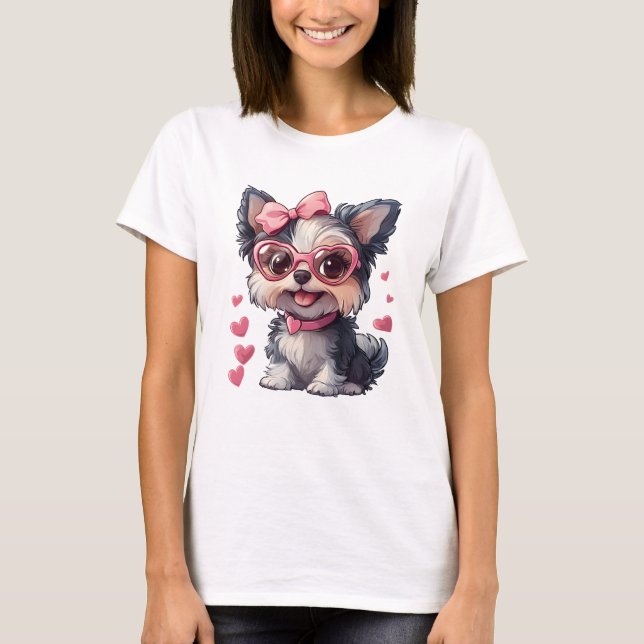 Camiseta Süßer Hund Valentinstag (Frente)