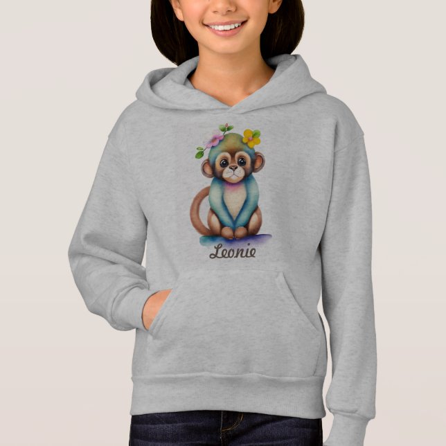 Camiseta süßes Äffchen, Aquarellmalerei (Frente)