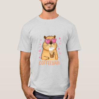 Camiseta Süßes Capybara mag Kaffee Coffeebara