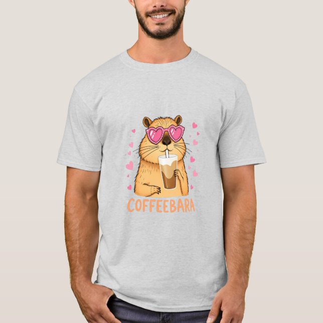 Camiseta Süßes Capybara mag Kaffee Coffeebara (Frente)