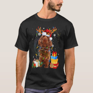 Camiseta Sussex Spaniel Dog Reindeer Papais noeis Cães de N