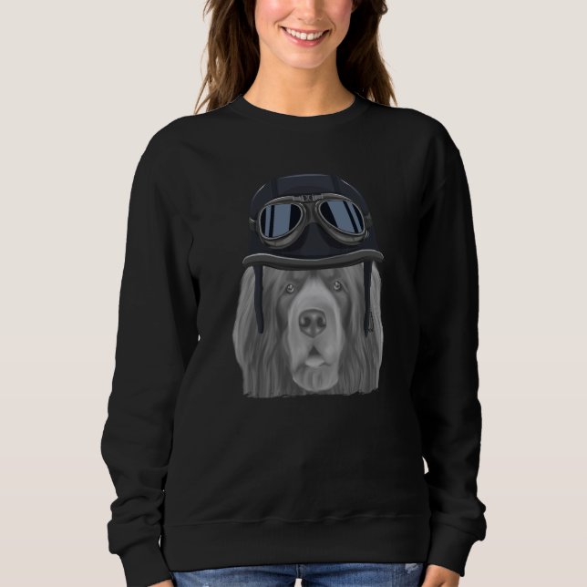 Camiseta Sussex Spaniel Wearing Vintage Motorcycle Helmet (Frente)