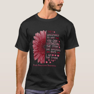 Camiseta Sussurrado Sou A Tempestade Aneurisma Cerebral Con