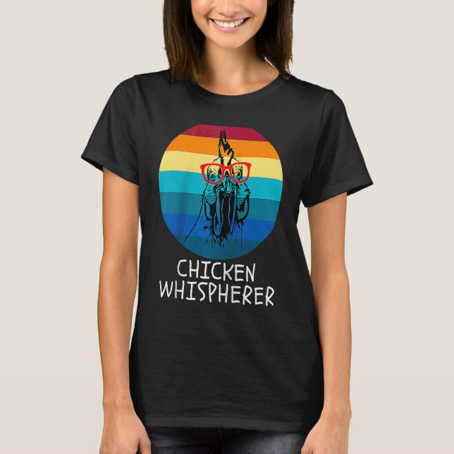 Camiseta Sussurrador de Frangos com Estilo de Quintal Retro (Frente)