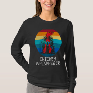 Camiseta Sussurrador de Frangos com Pôr do Sol Retrô Charme
