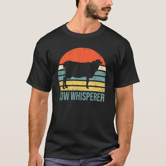 Camiseta Sussurrador de Vaca Vaca Vintage (Frente)