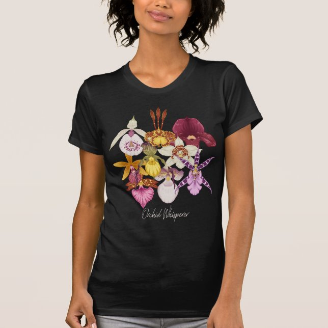 Camiseta Sussurro de Orquídea Vintage (Frente)