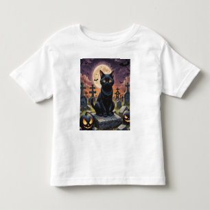 Camiseta Sussurros da Hora das Bruxas - Gato Negro