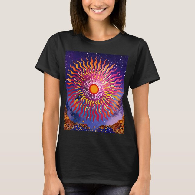 Camiseta "Sussurros Solares no Céu" O Sol (Frente)