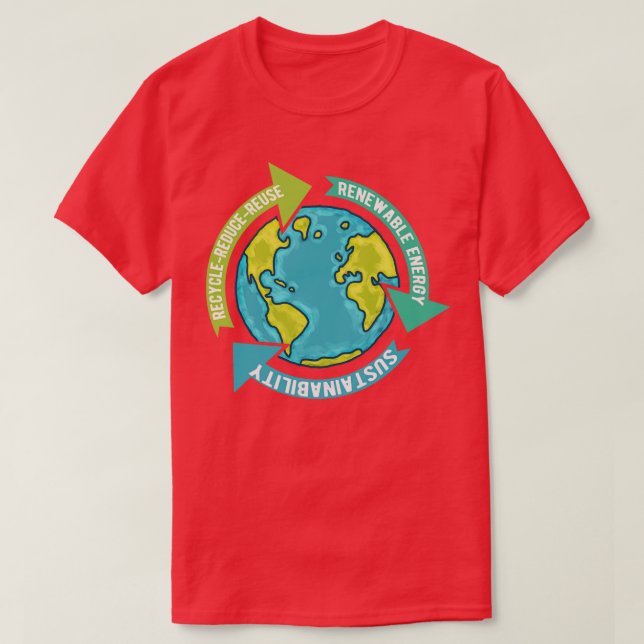 Camiseta Sustentabilidade da Terra (Frente do Design)
