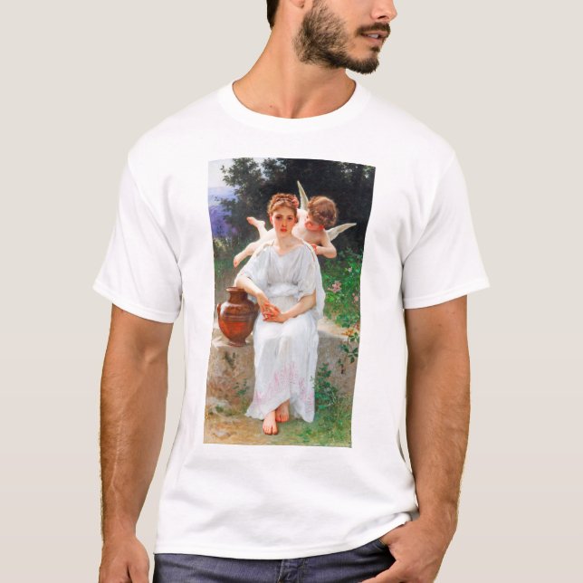 Camiseta Susurros de Amor, Bouguereau (Frente)