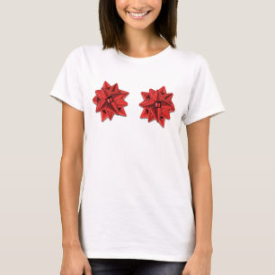 Camiseta Sutiã do arco do feriado (vermelho)