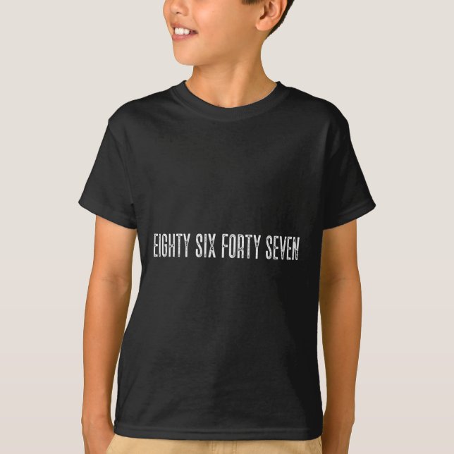 Camiseta Sutil Anti Trump Oitenta e Seis Quarenta e Sete 86 (Frente)