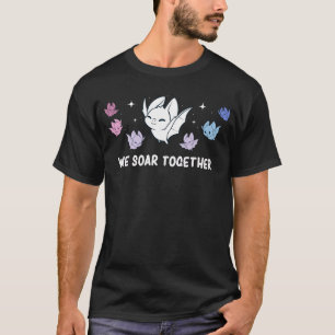 Camiseta Sutitle Bigender Pride Flag Cute Kawaii Bat