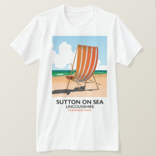 Camiseta Sutton no poster de viagens marinho.