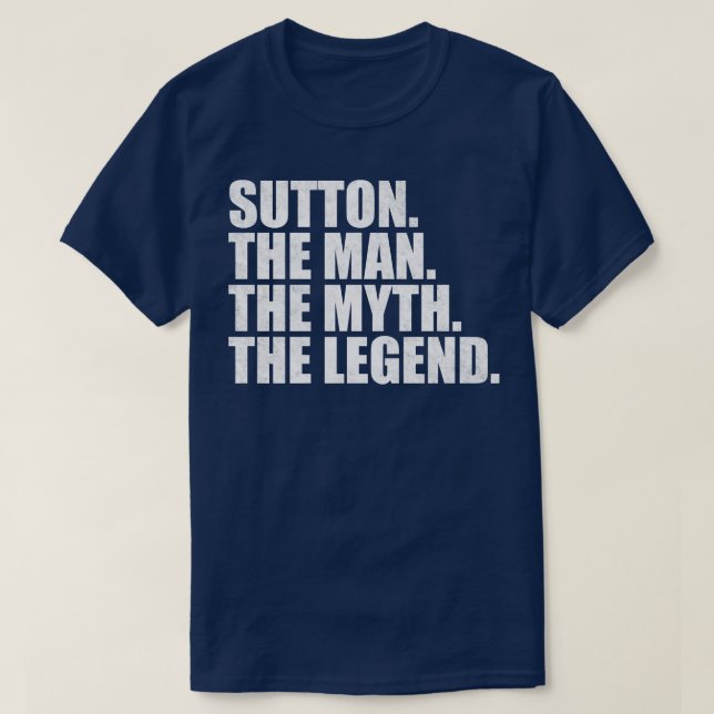 Camiseta Sutton Nome Sutton Nome próprio Sutton (Frente do Design)