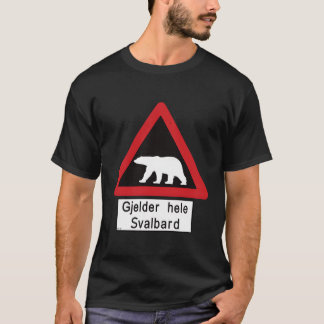 Camiseta Svalbard Polar Bear Sinal Gjelder Hele Spitsbergen