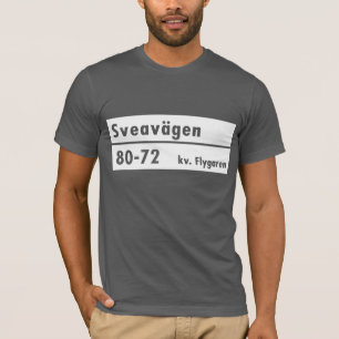 Camiseta Sveavägen, Éstocolmo, sinal de rua sueco