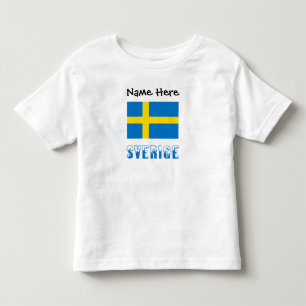 Camiseta Sverige e Bandeira Sueca Personalizado 