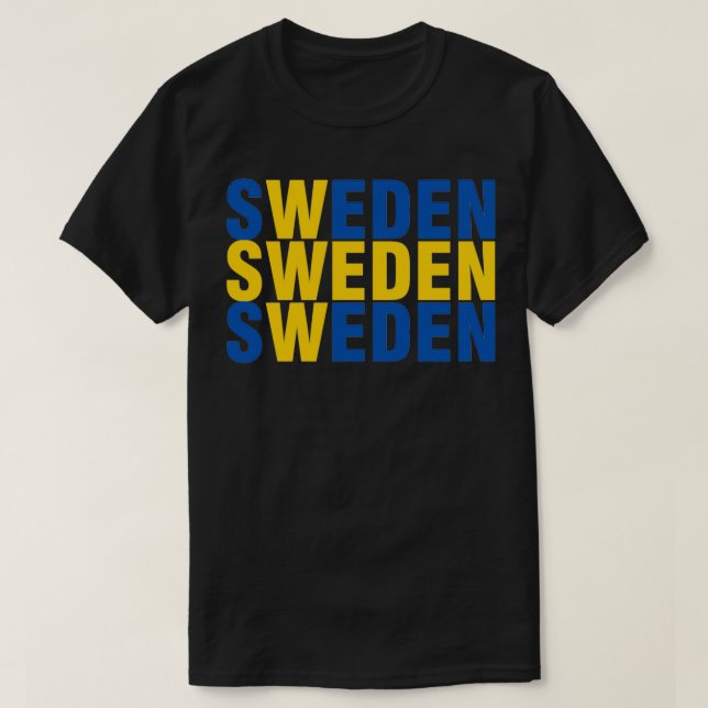 Camiseta Sverige flagga (Frente do Design)