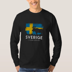 Camiseta Sverige Scandinavia Midsommar Swedish Flag Suecia