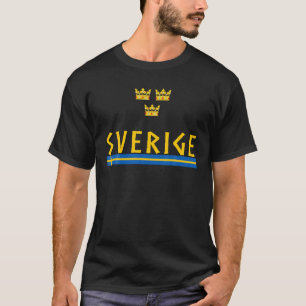 Camiseta Sverige Suecia Flag Shirt Swedish Sports Jersey Tr