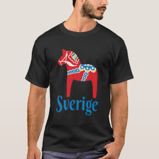 Camiseta Sverige Suecia sueca Dala Horse Dalecarlian Hors