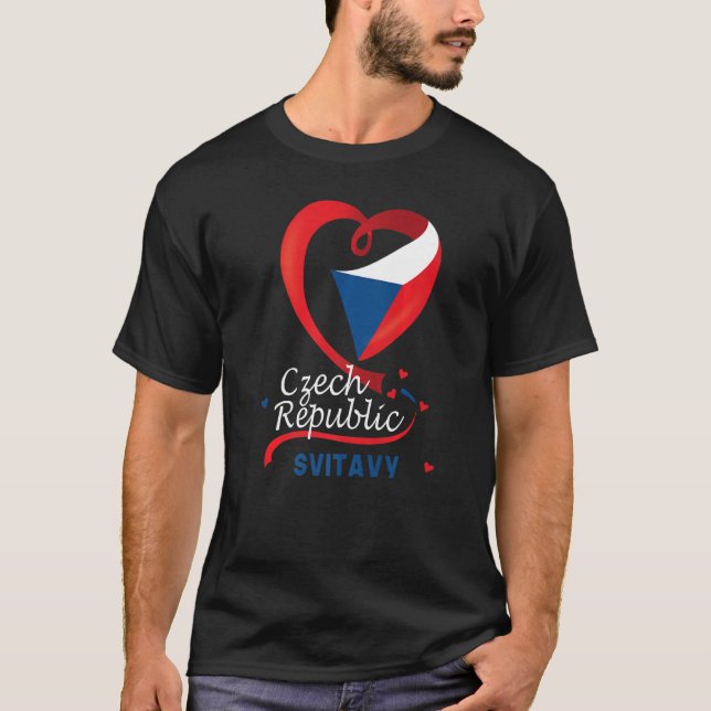 Camiseta Svitavy República Checa Casaco de Braço com Bandei (Frente)