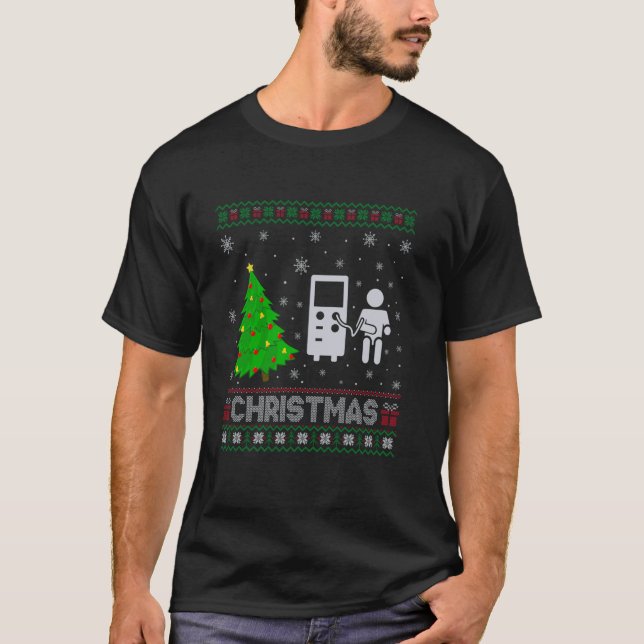 Camiseta Sw Natal Feio Com Iluminação Feia Da Árvore Do Tec (Frente)