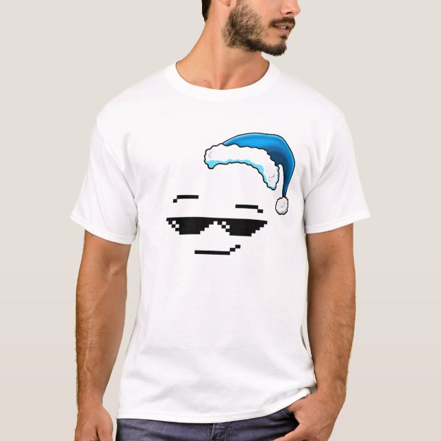 Camiseta Swag Blue Christmas Hat (Frente)