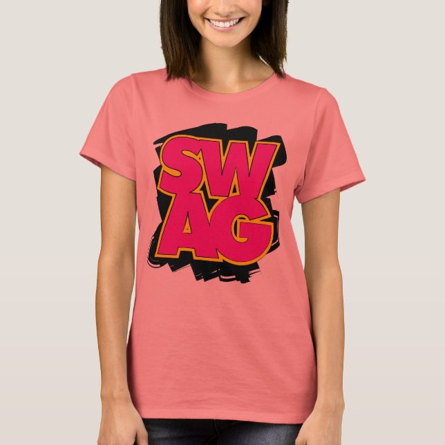 Camiseta SWAG - Rosa e Amarelo (Frente)