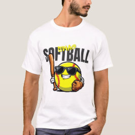 Camiseta Swag Softball: Edição de Legal Óculos