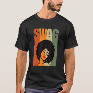 Camiseta Swag Vintage Melanin Afro Queen Historia Negra
