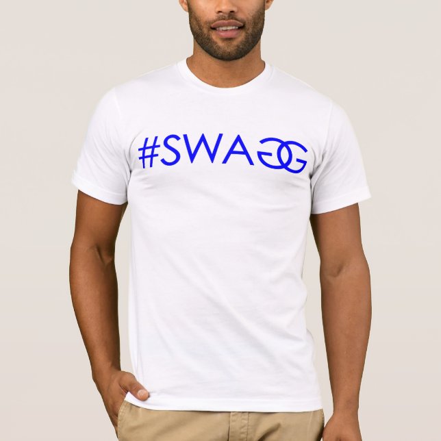 Camiseta #SWAGG (azul) (Frente)