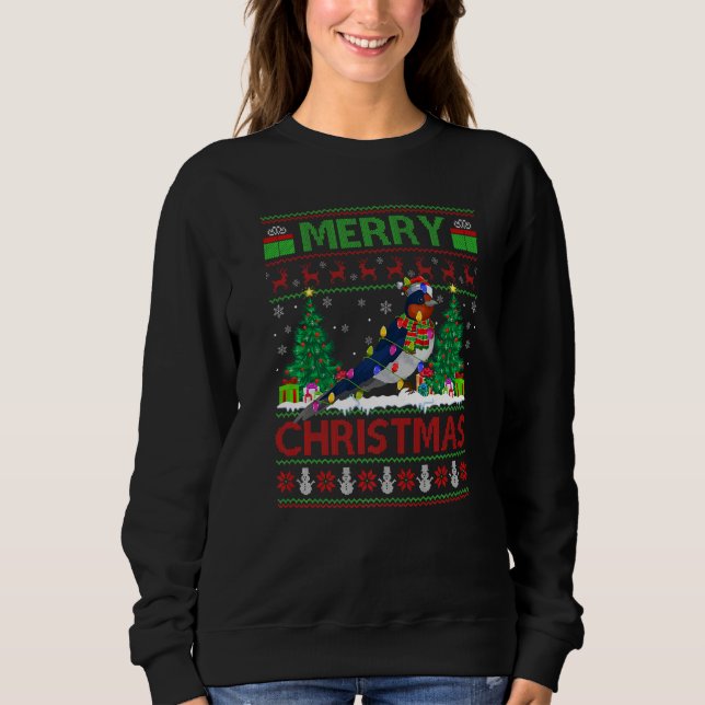 Camiseta Swallow Bird  Xmas Tree Ugly Santa Swallow Christm (Frente)