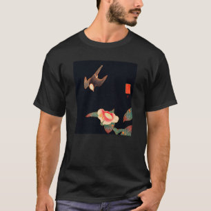 Camiseta Swallow e Camellia (1900) apresentada por Ito Jaku