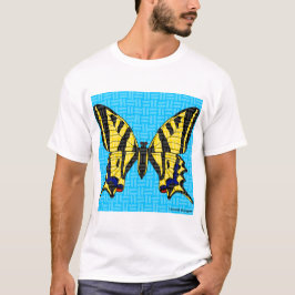 Camiseta Swallowtail (branco) - Camisa-T básica clara, masc